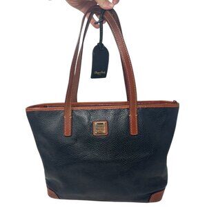 Dooney & Bourke Black and Copper Leather Colored Tote